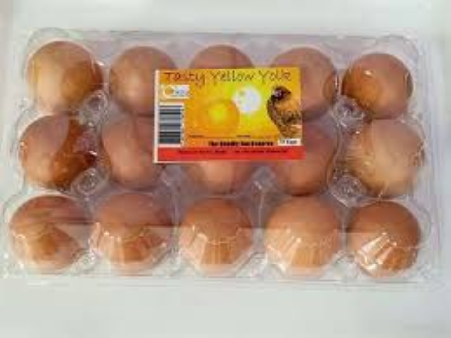 NATURAL YELLOW YOLK EGGS 15 PACK